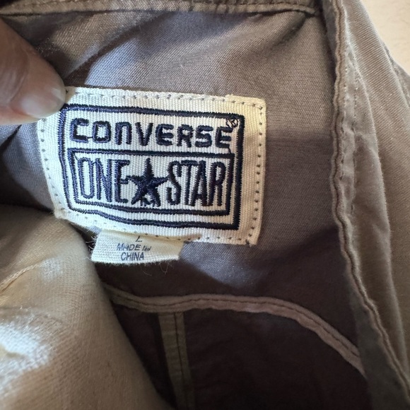 Converse One Star Gothic Military Jacket Women Size L Converse Wind Breaker Coat - Picture 5 of 9